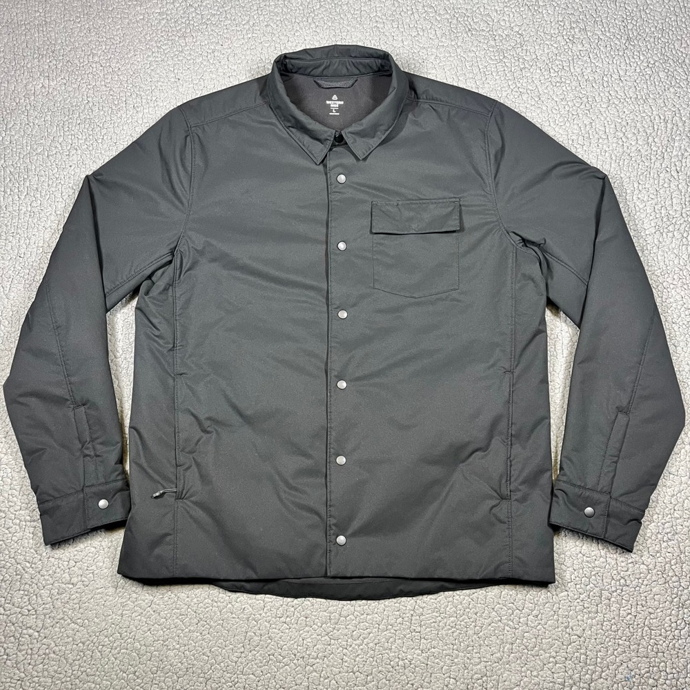 Western Rise AirLoft Shirt Jacket Men L Insulated Snap Front Black Gorpcore